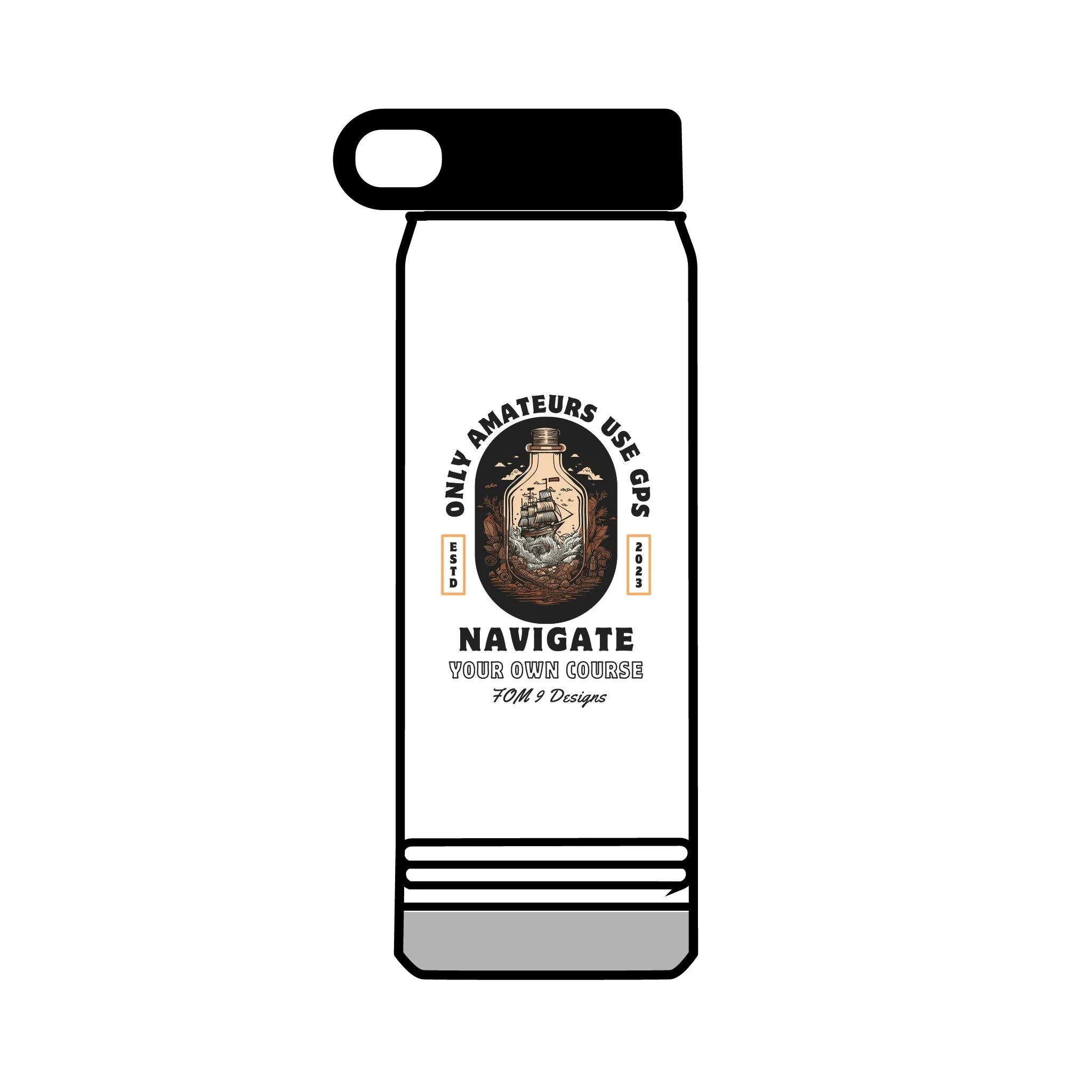 FOM 9 GPS Water Bottle, 32oz