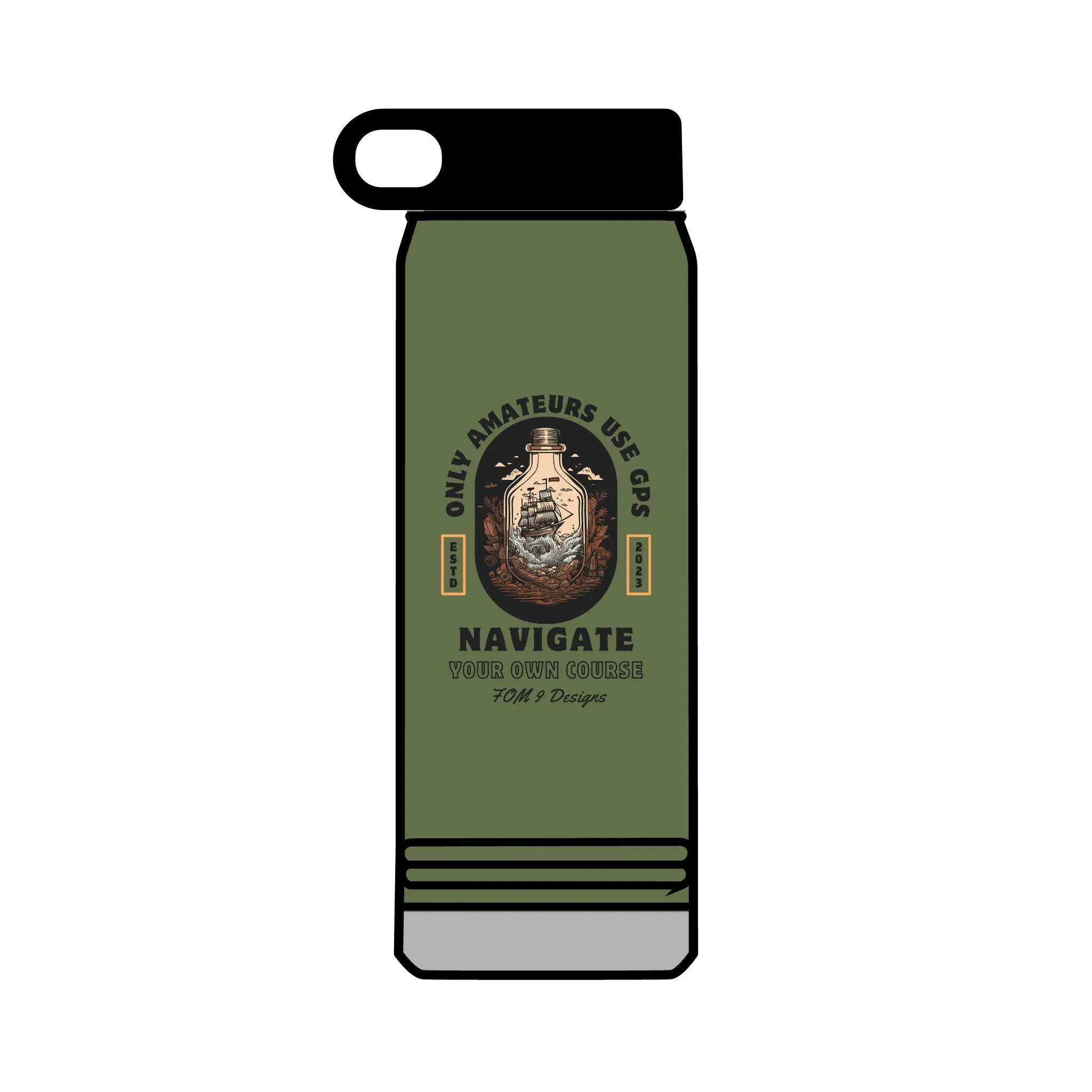 FOM 9 GPS Water Bottle, 32oz