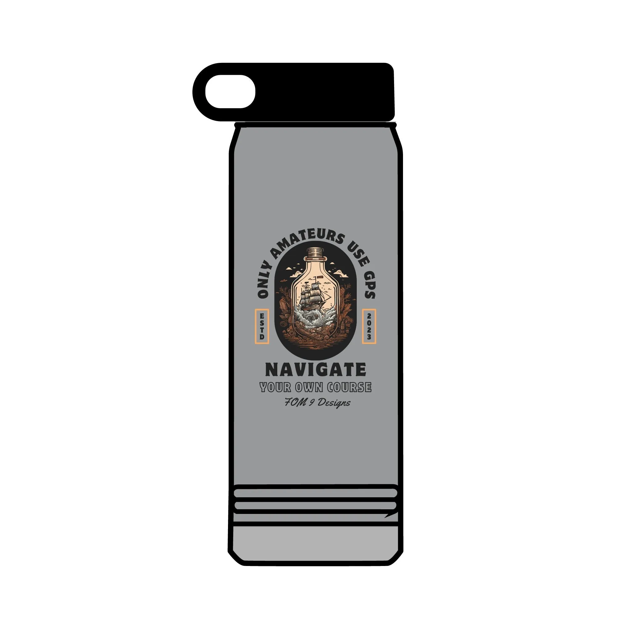 FOM 9 GPS Water Bottle, 32oz