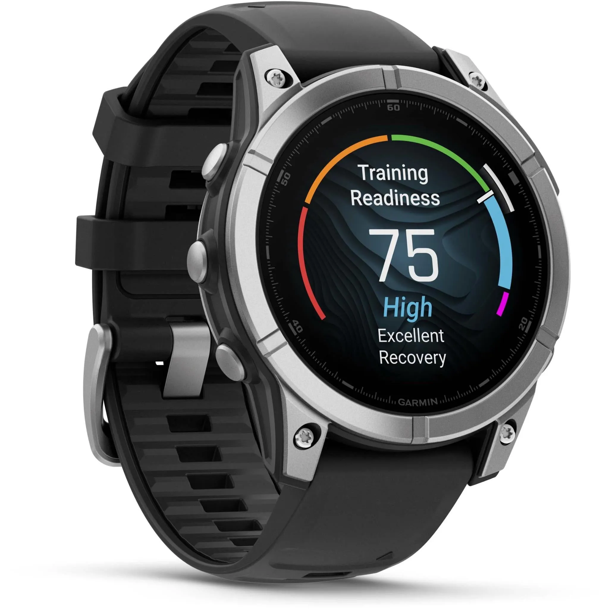 Garmin fenix® E 47mm Stainless Steel with Black Band
