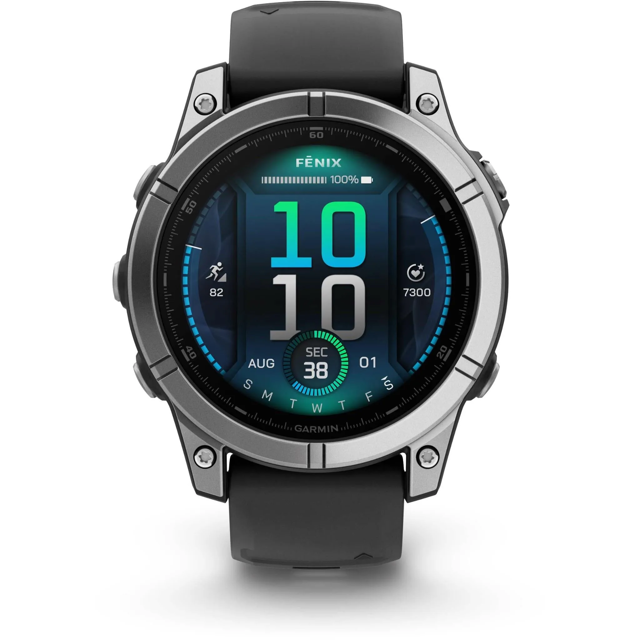 Garmin fenix® E 47mm Stainless Steel with Black Band
