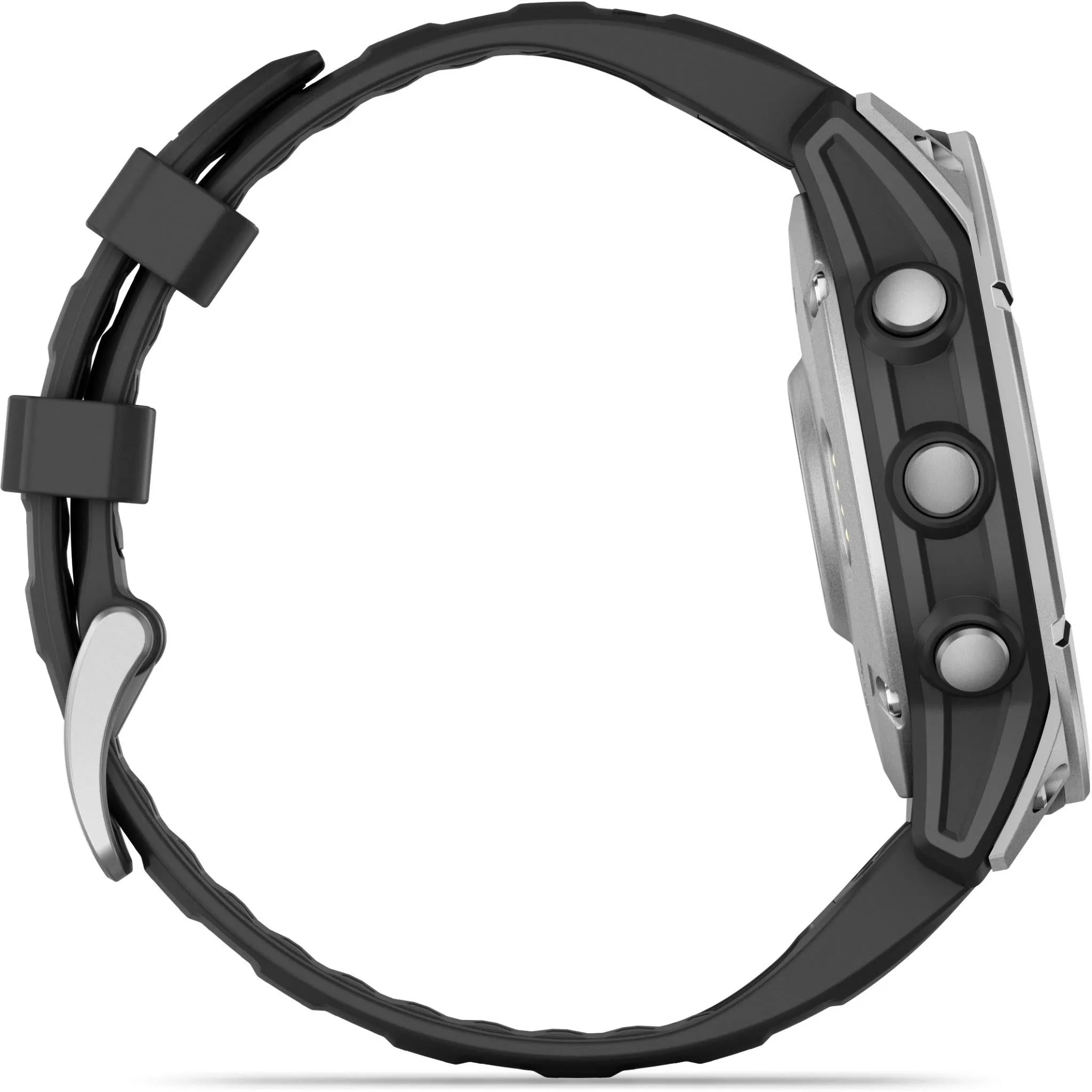 Garmin fenix® E 47mm Stainless Steel with Black Band