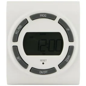 GE 15079 SunSmart(TM) Grounded 7-Day Digital Timer with Random On-off & 2 Outlets