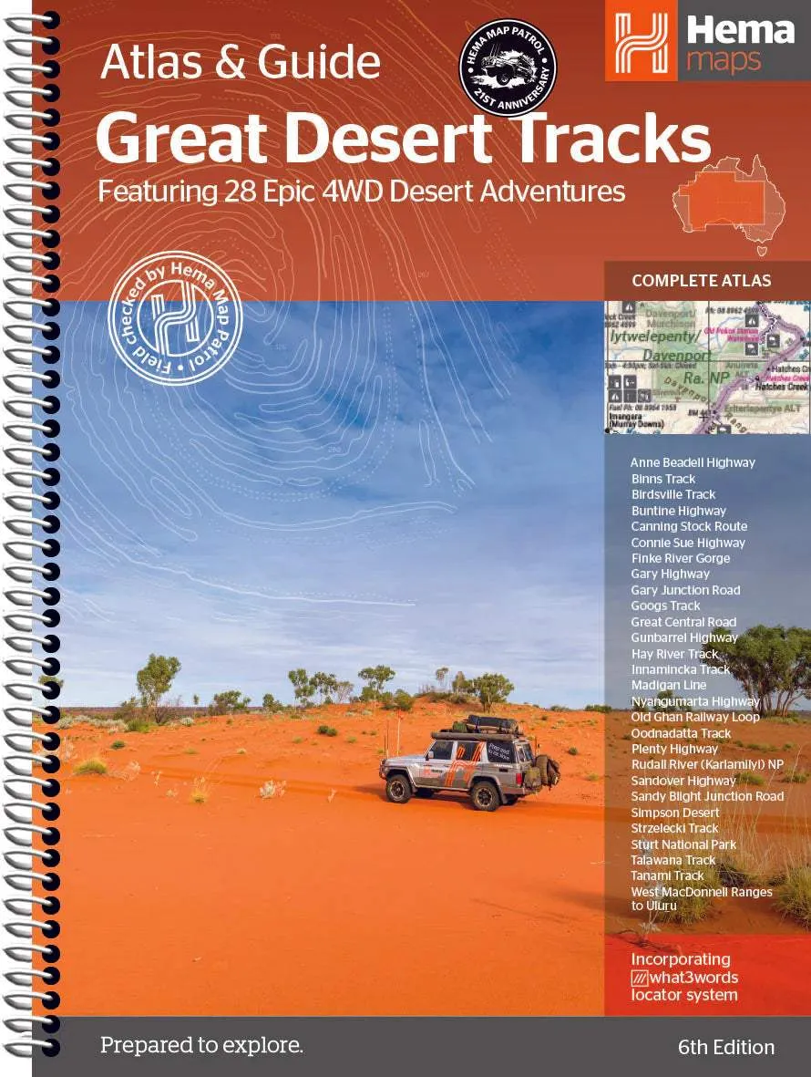 Great Desert Tracks Atlas & Giude (6th Edition) by Hema Maps