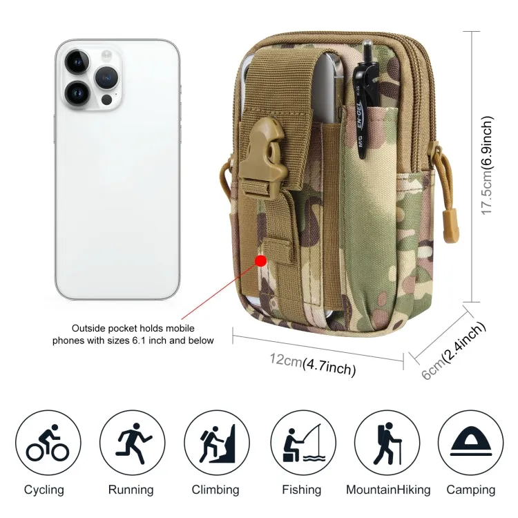 HAWEEL Hiking Belt Waist Bag Outdoor Sport Motorcycle Bag 7.0 inch Phone Pouch (CP Camouflage)