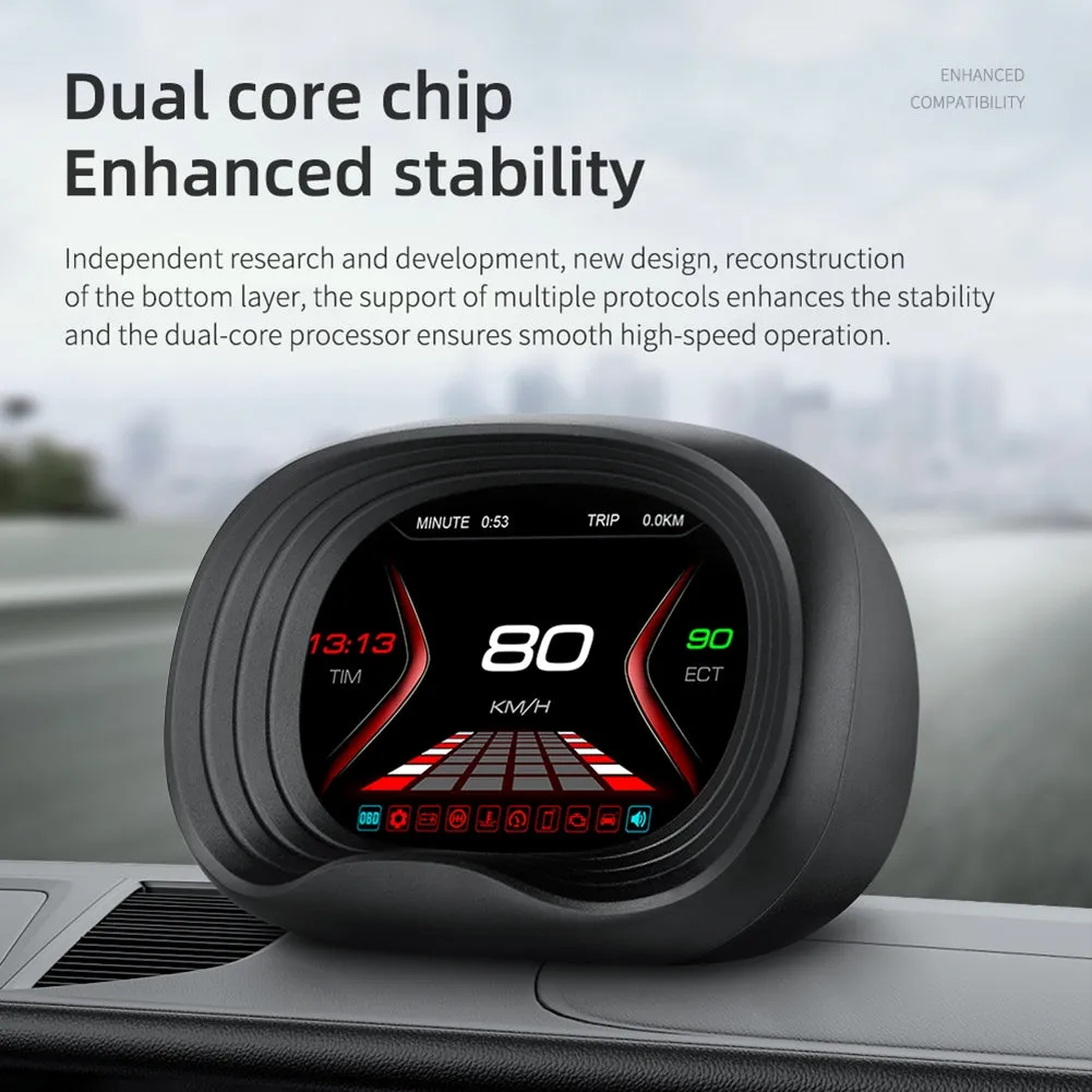 HD Car Hud Head Up Display Obd System Speedometer Speed Alarm