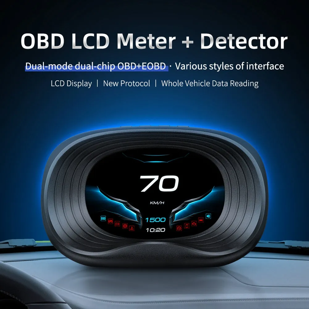 HD Car Hud Head Up Display Obd System Speedometer Speed Alarm