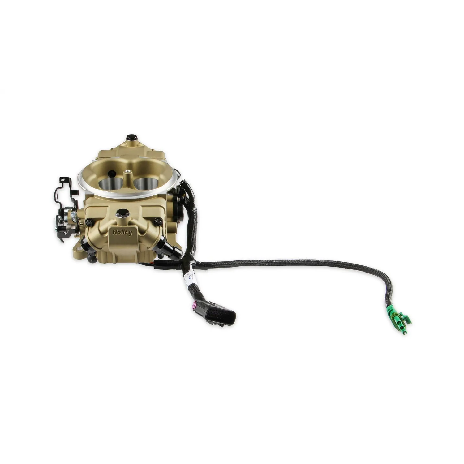 Holley EFI Terminator X Stealth Throttle Body Fuel Injection - Square Bore - Gold - GM LS-Series 550-1062