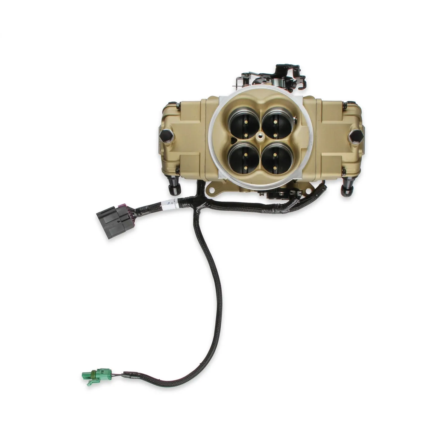 Holley EFI Terminator X Stealth Throttle Body Fuel Injection - Square Bore - Gold - GM LS-Series 550-1062