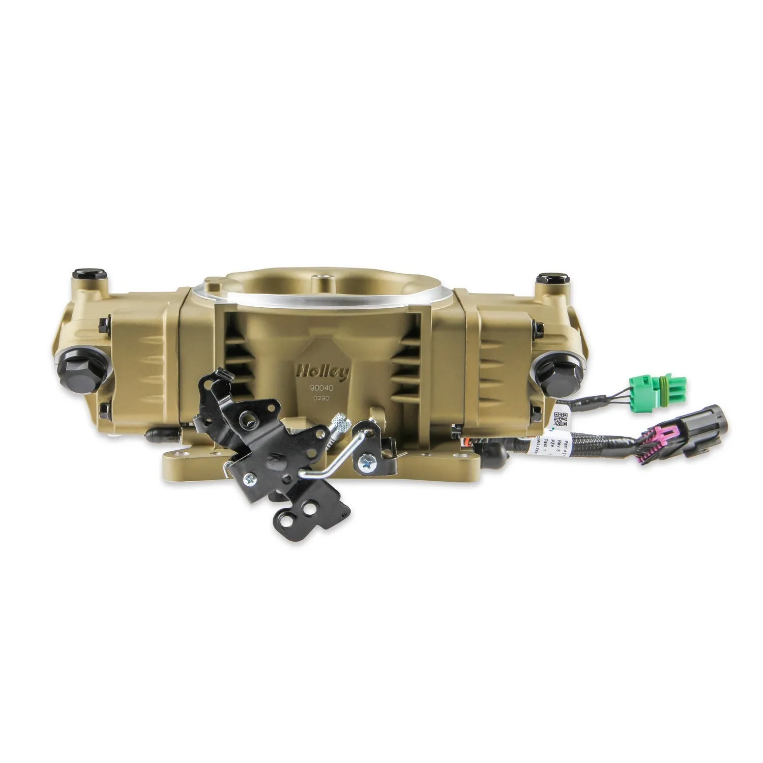 Holley EFI Terminator X Stealth Throttle Body Fuel Injection - Square Bore - Gold - GM LS-Series 550-1062
