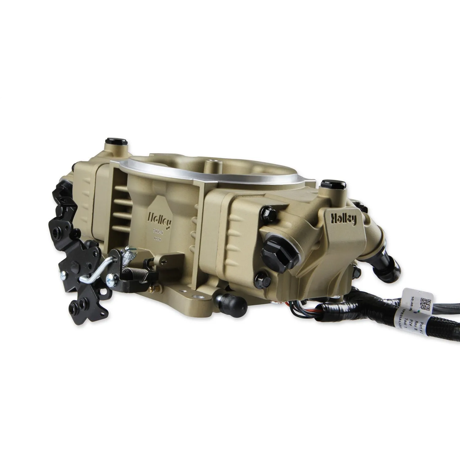 Holley EFI Terminator X Stealth Throttle Body Fuel Injection - Square Bore - Gold - GM LS-Series 550-1062