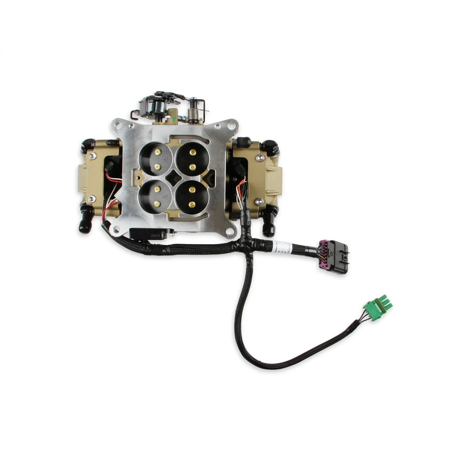 Holley EFI Terminator X Stealth Throttle Body Fuel Injection - Square Bore - Gold - GM LS-Series 550-1062
