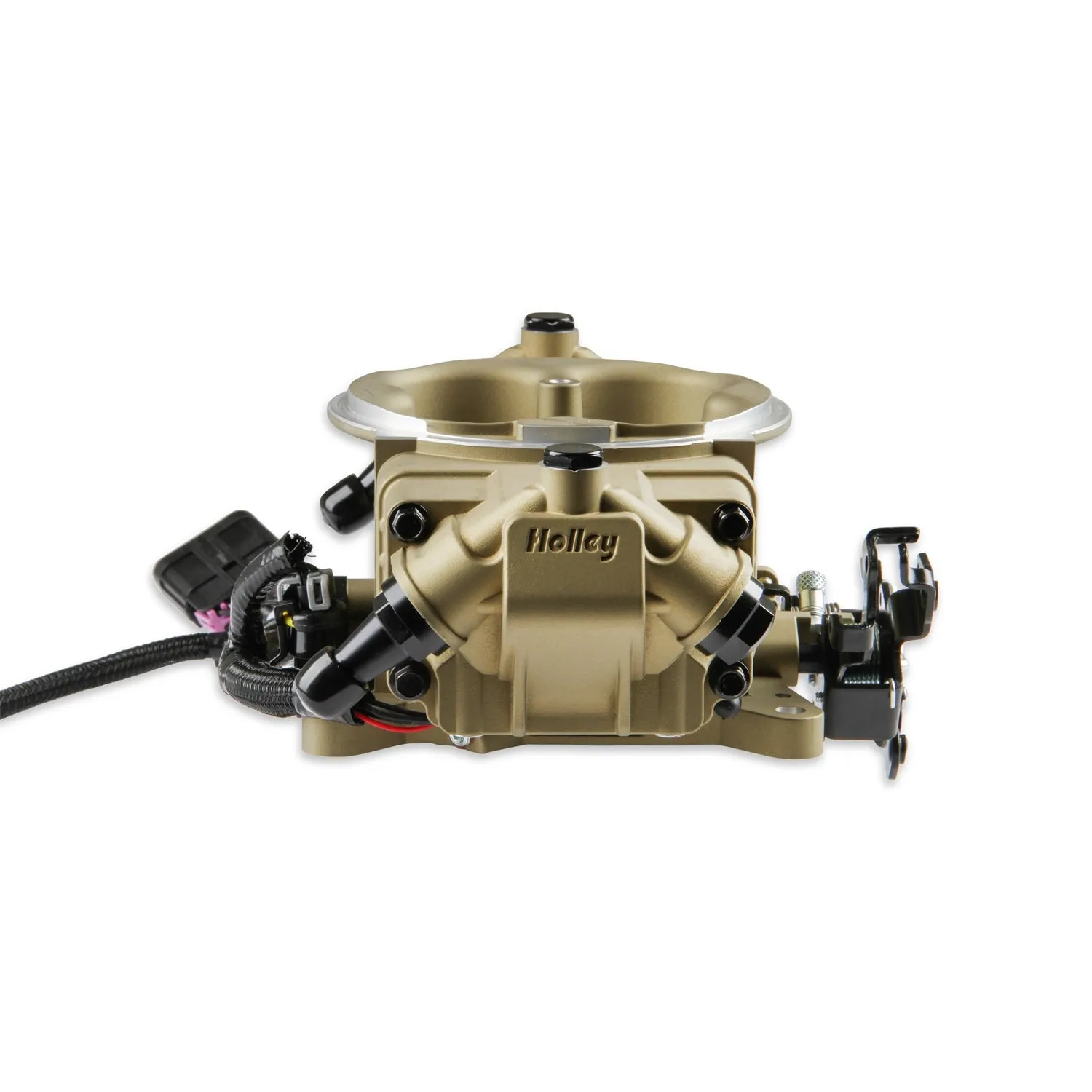 Holley EFI Terminator X Stealth Throttle Body Fuel Injection - Square Bore - Gold - GM LS-Series 550-1062