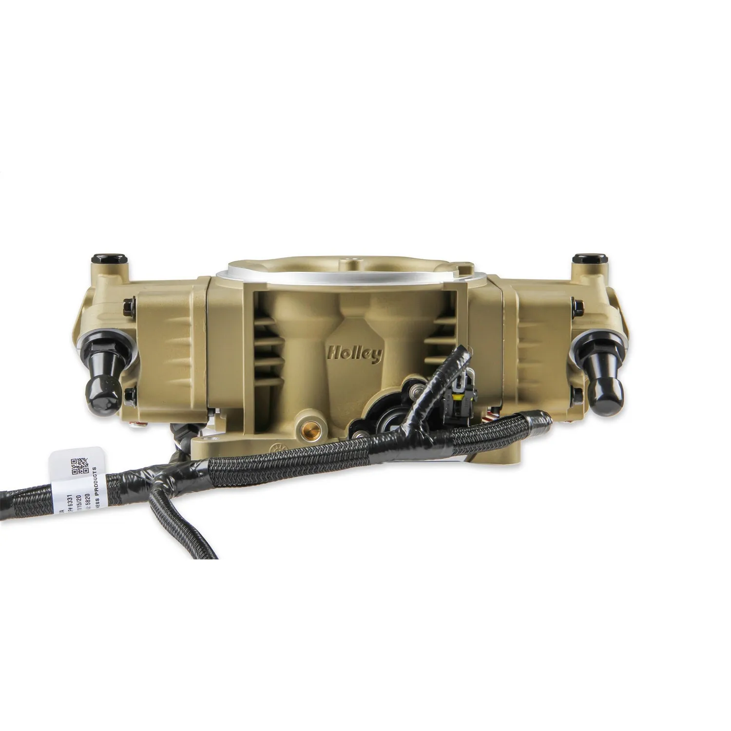 Holley EFI Terminator X Stealth Throttle Body Fuel Injection - Square Bore - Gold - GM LS-Series 550-1062