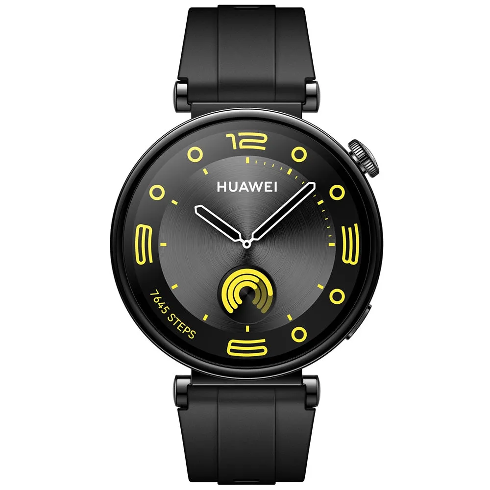 Huawei Watch GT 4 ARA-B19 (41mm - GPS) Black Stainless Steel Case With Black Fluoroelastomer Strap