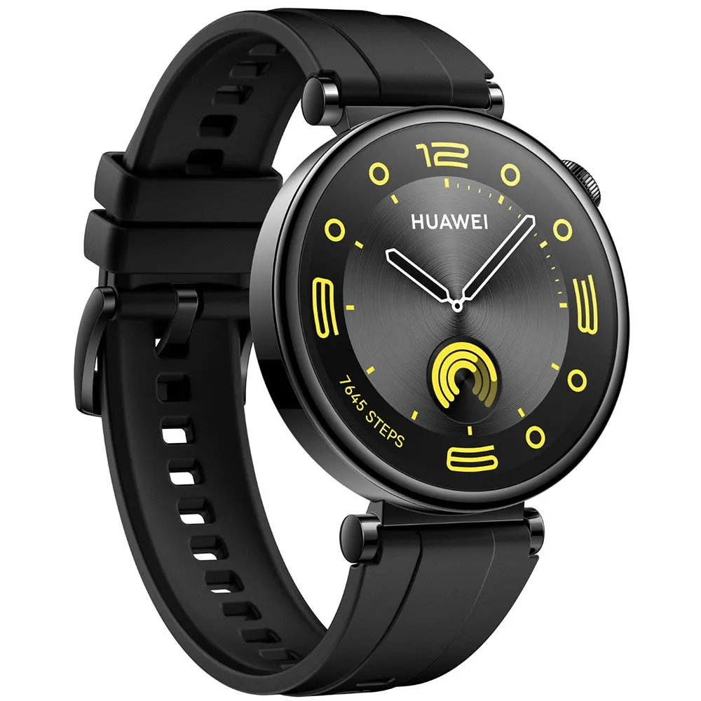 Huawei Watch GT 4 ARA-B19 (41mm - GPS) Black Stainless Steel Case With Black Fluoroelastomer Strap