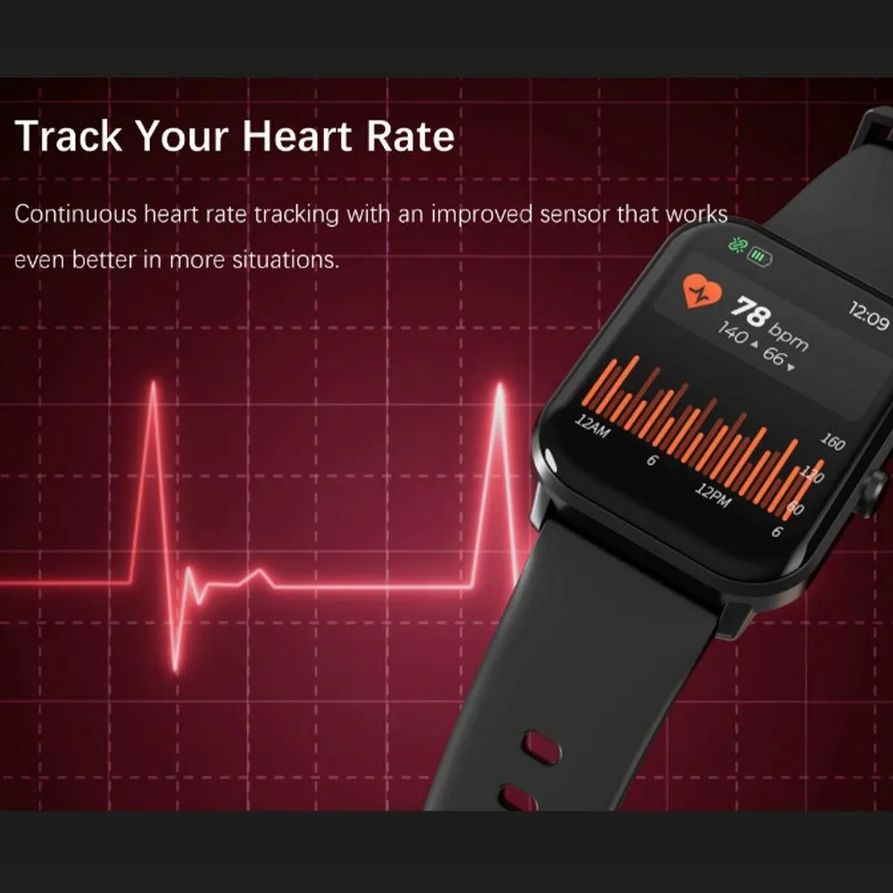 IMILAB W01 Smart Watch Black Case With Black Strap