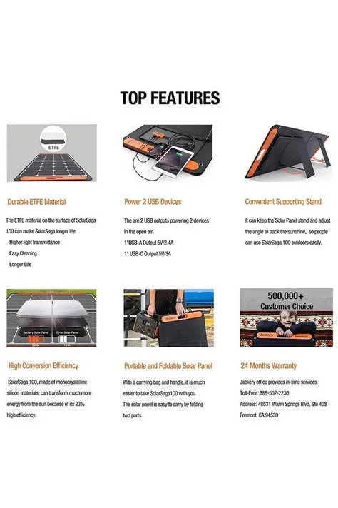 Jackery Solar Saga 100W Solar Panel