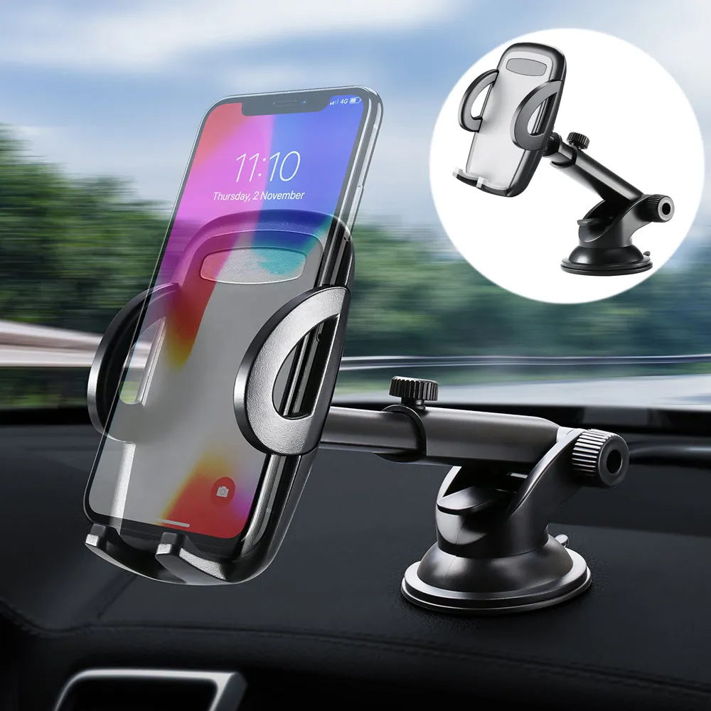 Long Telescopic Arm Universal Sticky Suction Mount - Black