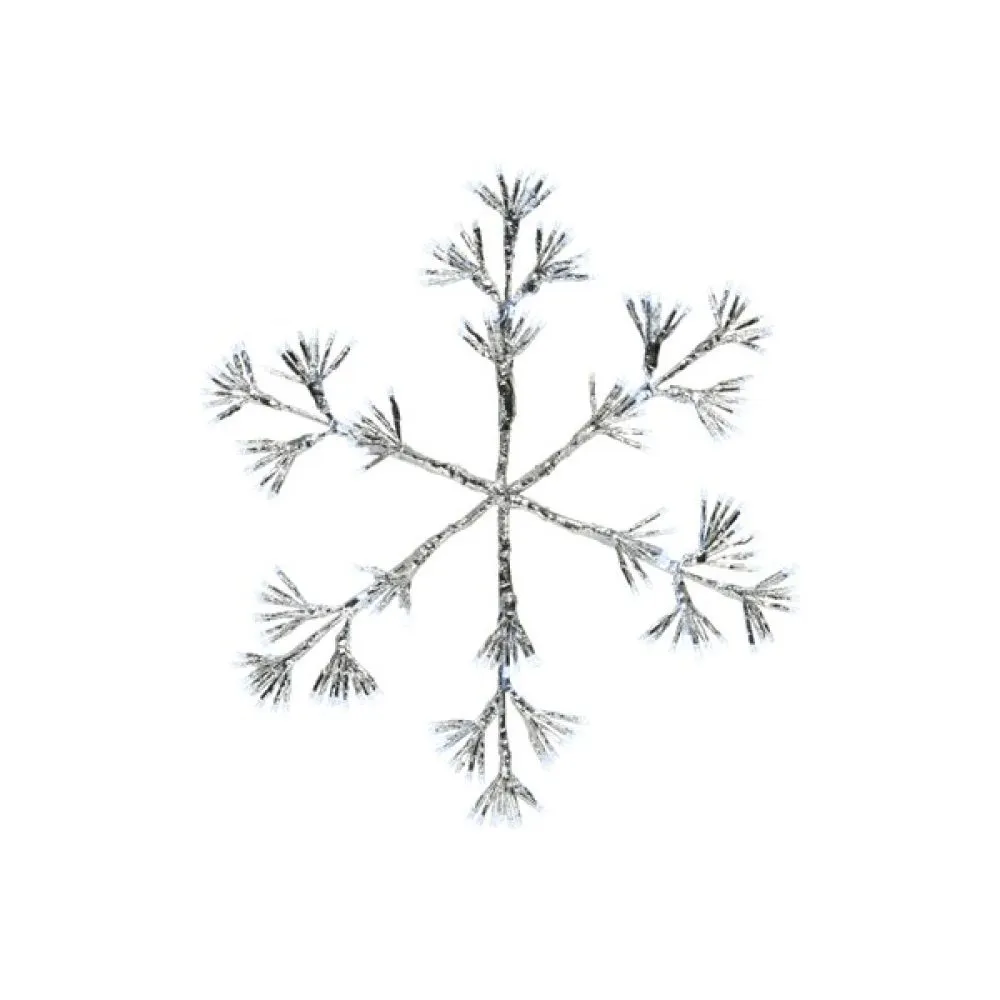 Lumineo 78cm Warm White LEDs Flashing Snowflake Decorative Christmas Light - 336 LEDs