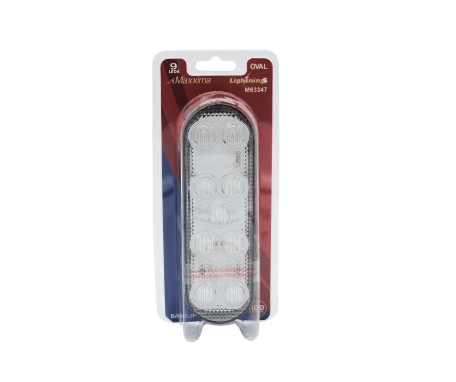 Maxxima Oval Back Up Light 9 LEDS Lightning