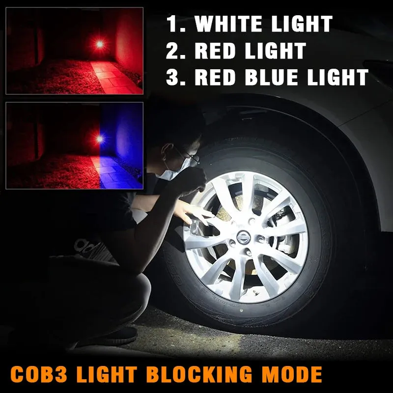 Mini Dual Light Source Flashlight TYPE-C Fast Charging Multi-function Working Torch with Magnet