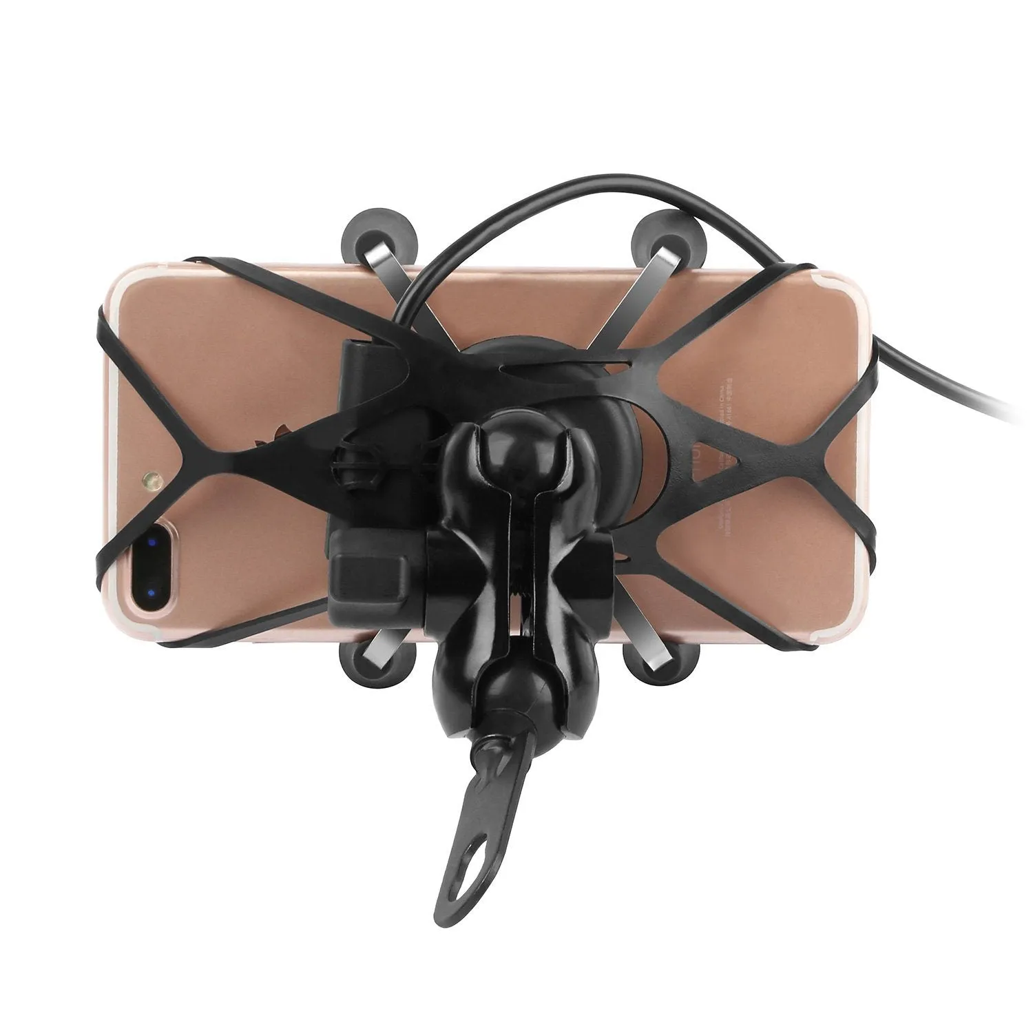 Motorcycle Handlebar Mount Holder with USB Charger