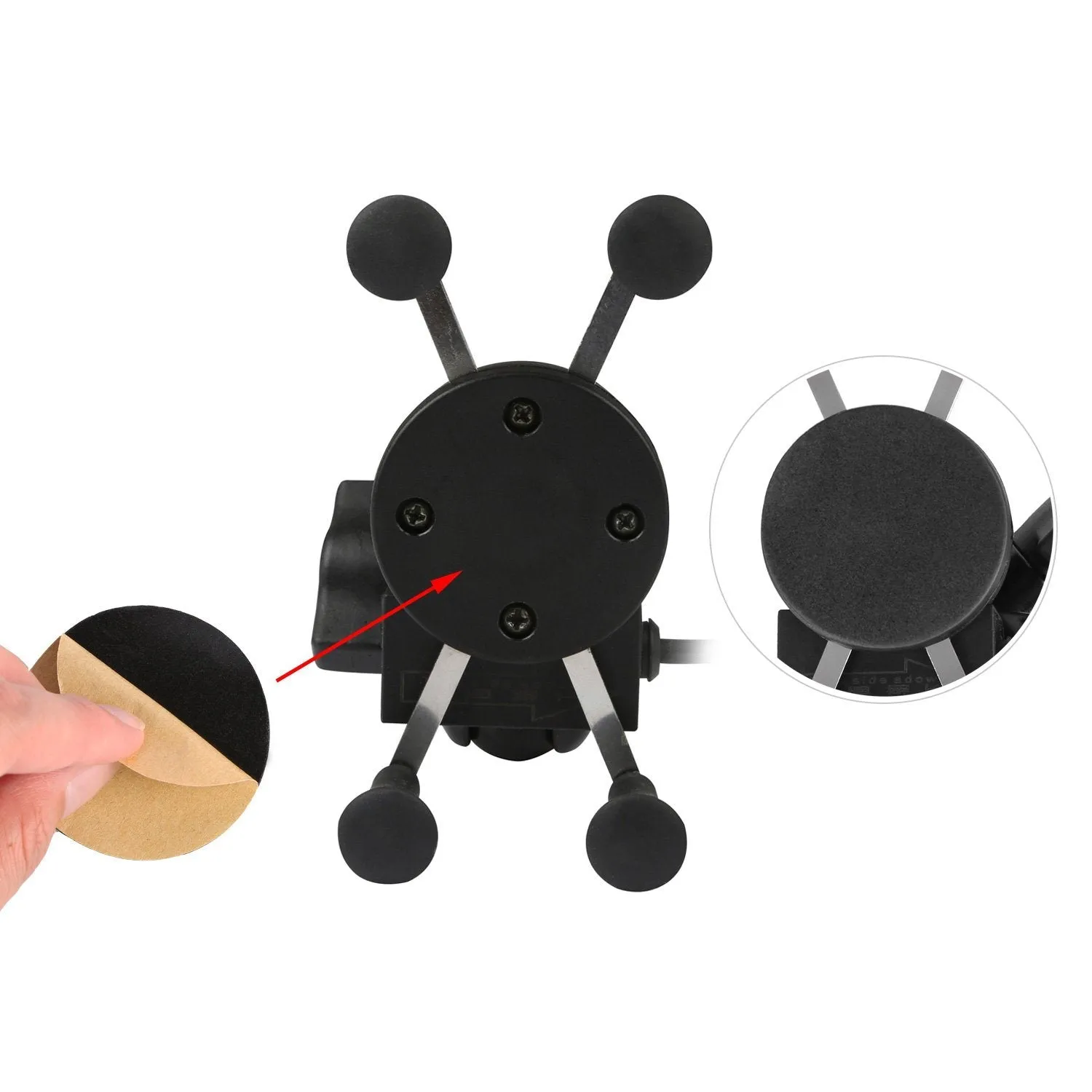 Motorcycle Handlebar Mount Holder with USB Charger