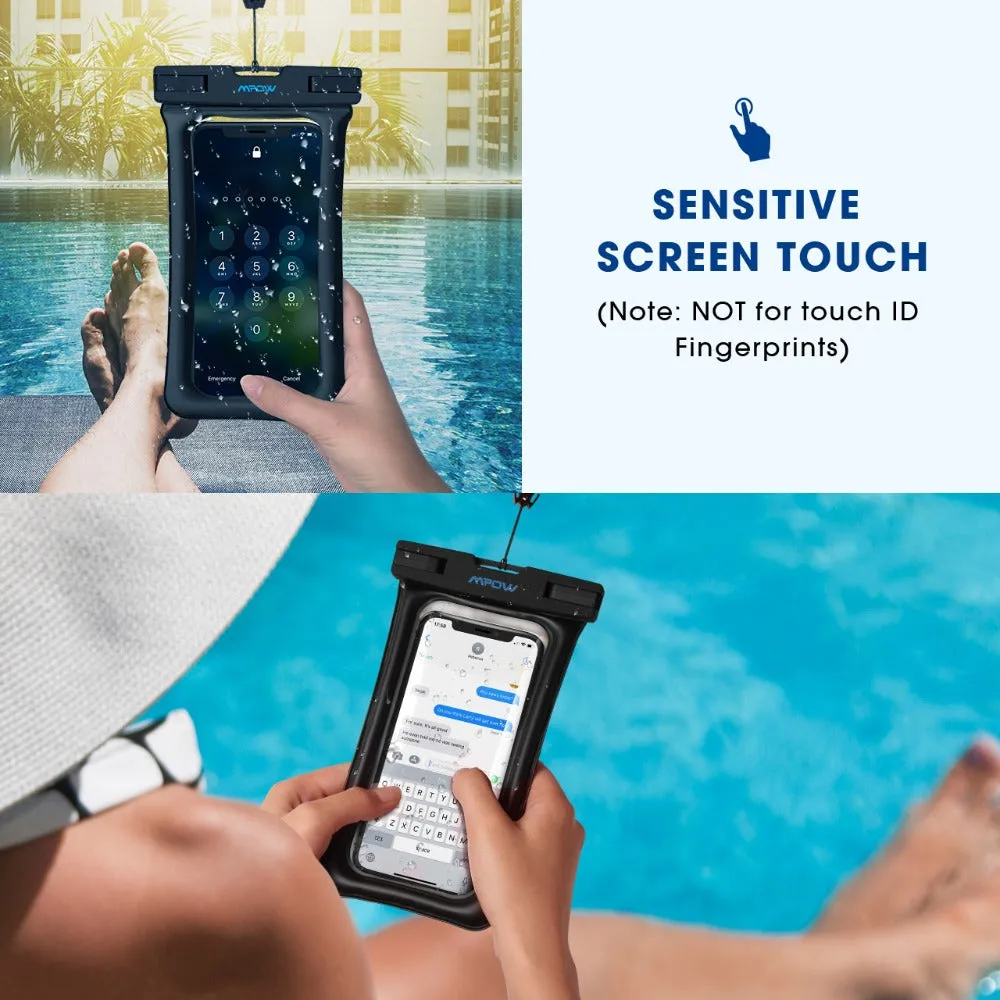 Mpow IPX8 Waterproof Bag Case Universal 6.5 inch Mobile Phone Bag Swim Case Take Photo Under water For iPhone Xs Samsung Huawei