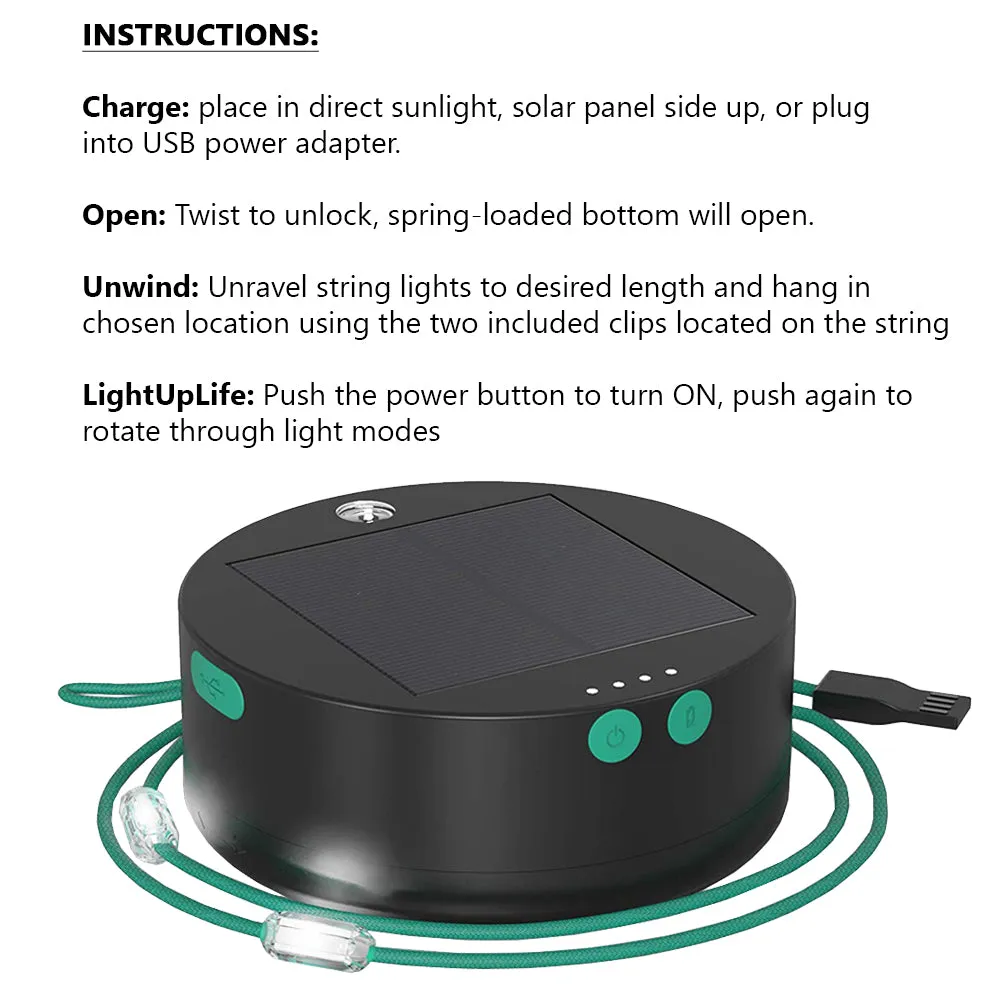 MPOWERD Luci Solar String Lights & Mobile Charger