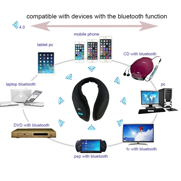 My-Call Bluetooth V3.0 Headset Warm Winter Earmuff for iPhone 6 & 6s / iPhone 5 & 5S / iPhone 4 & 4S and Other Bluetooth Devices(Black)