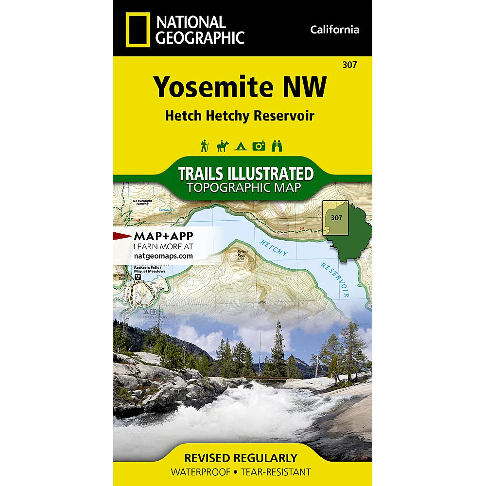 National Geographic Maps: Yosemite NW: Hetch Hetchy Reservoir Map