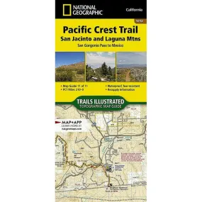 National Geographic Pacific Crest Trail: San Jacinto and Laguna Mountains Map [San Gorgonio Pass to Mexico]