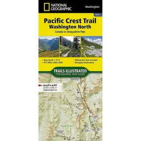 National Geographic Pacific Crest Trail: Washington North Map [Canada to Snoqualmie Pass]