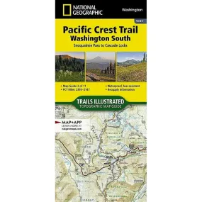 National Geographic Pacific Crest Trail: Washington South Map [Snoqualmie Pass to Cascade Locks]
