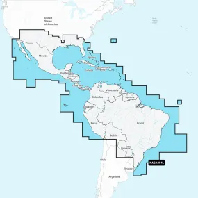 Navionics NASA004L - Mexico, Caribbean to Brazil - Navionics 