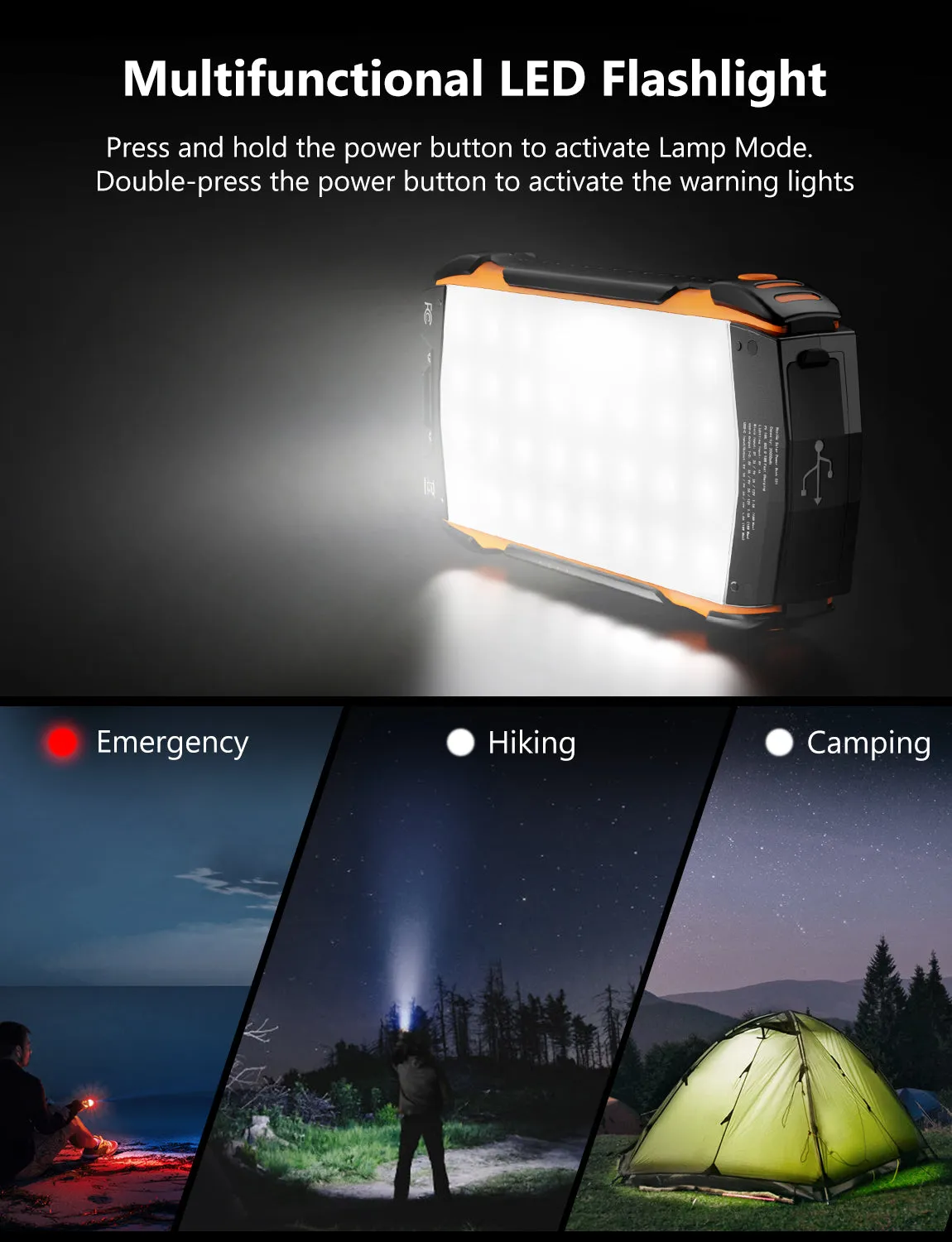 NexiGo E21 Solar Power Bank 20000mAh
