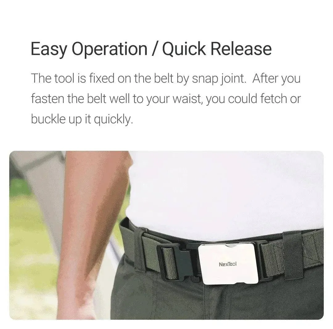 NexTool Outdoor Multi Functional Men Waist Belt Buckle Repair Tool Screwdrivers Scissors File Bottle Opener SIM Card Pin Remover