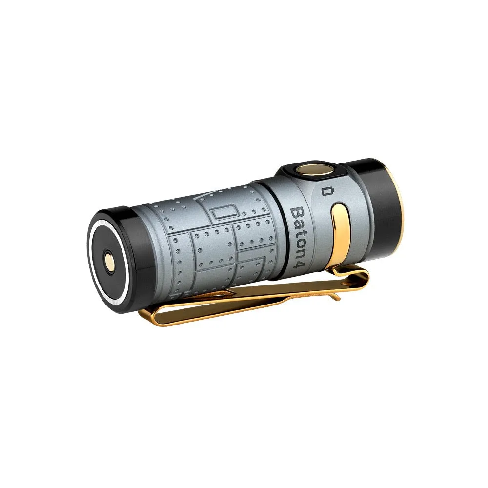 Olight Baton 4 Premium 1300 Lumen Rechargeable EDC Flashlight w/ Charging Case - Fighter Pilot