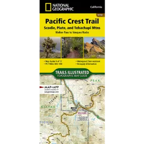 Pacific Crest Trail: Scodie, Piute, and Tehachapi Mountains Map