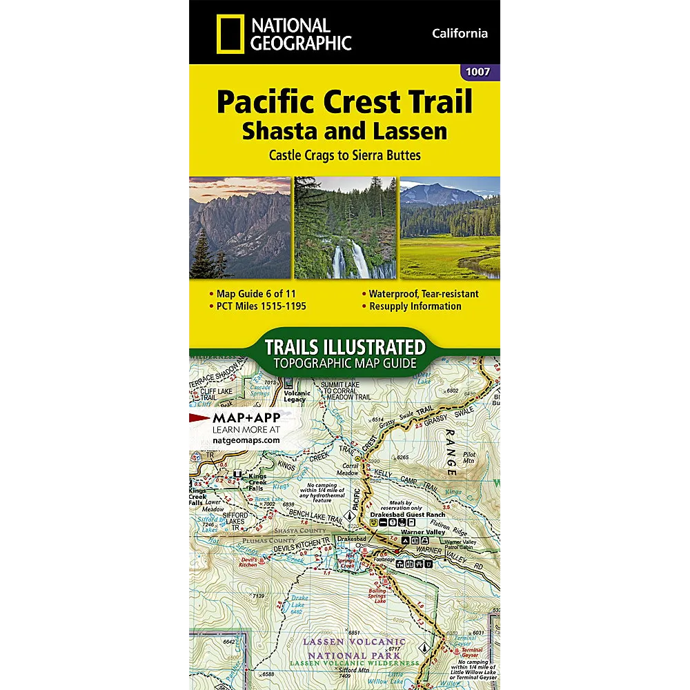 Pacific Crest Trail: Shasta and Lassen Map