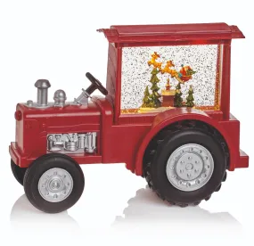 Premier Musical Red Tractor Water Spinner Santa & Sleigh