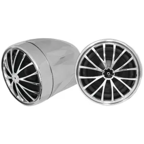 PYLE PLMCS32 400-Watt Mounted Motorcycle/ATV/Snowmobile Dual-Handlebar Powered Weatherproof 2.25 Speakers