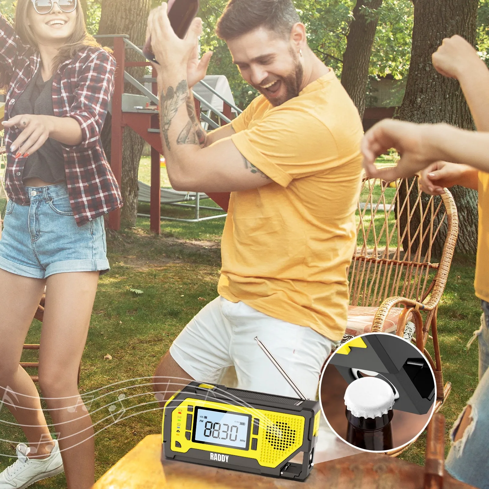 Raddy NW3 Emergency Weather Radio | NOAA Alert | Hand Crank Solar Power [DISCONTINUED]