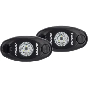 RIGID A-Series LED Light Low Power Natural White Black Housing Pair