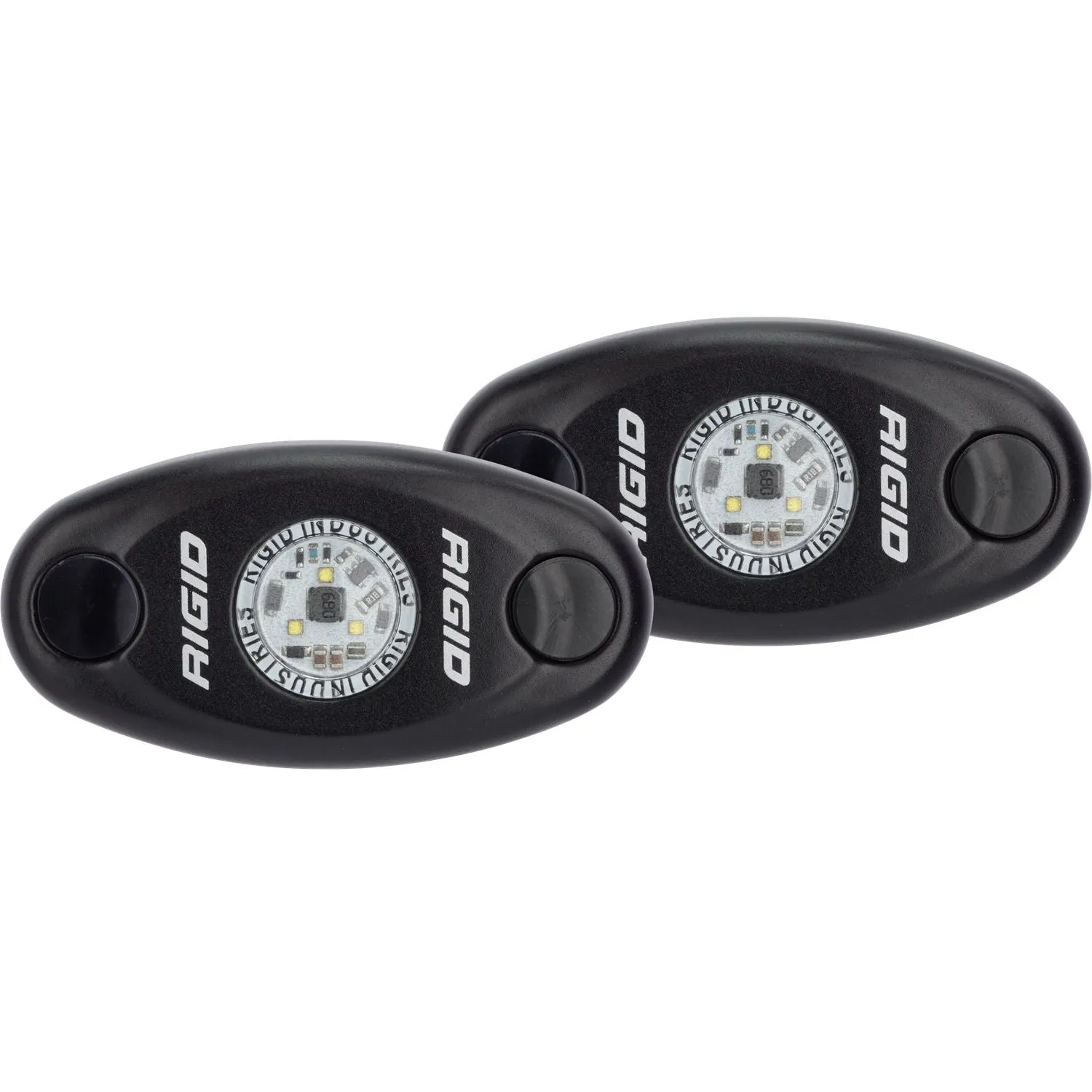 RIGID A-Series LED Light Low Power Natural White Black Housing Pair