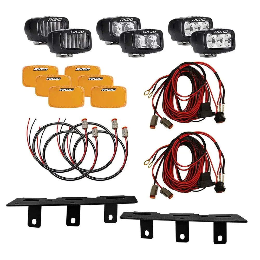 RIGID Industries 2021  Bronco MOD Bumper Triple SR-M Fog Light Kit [46731]