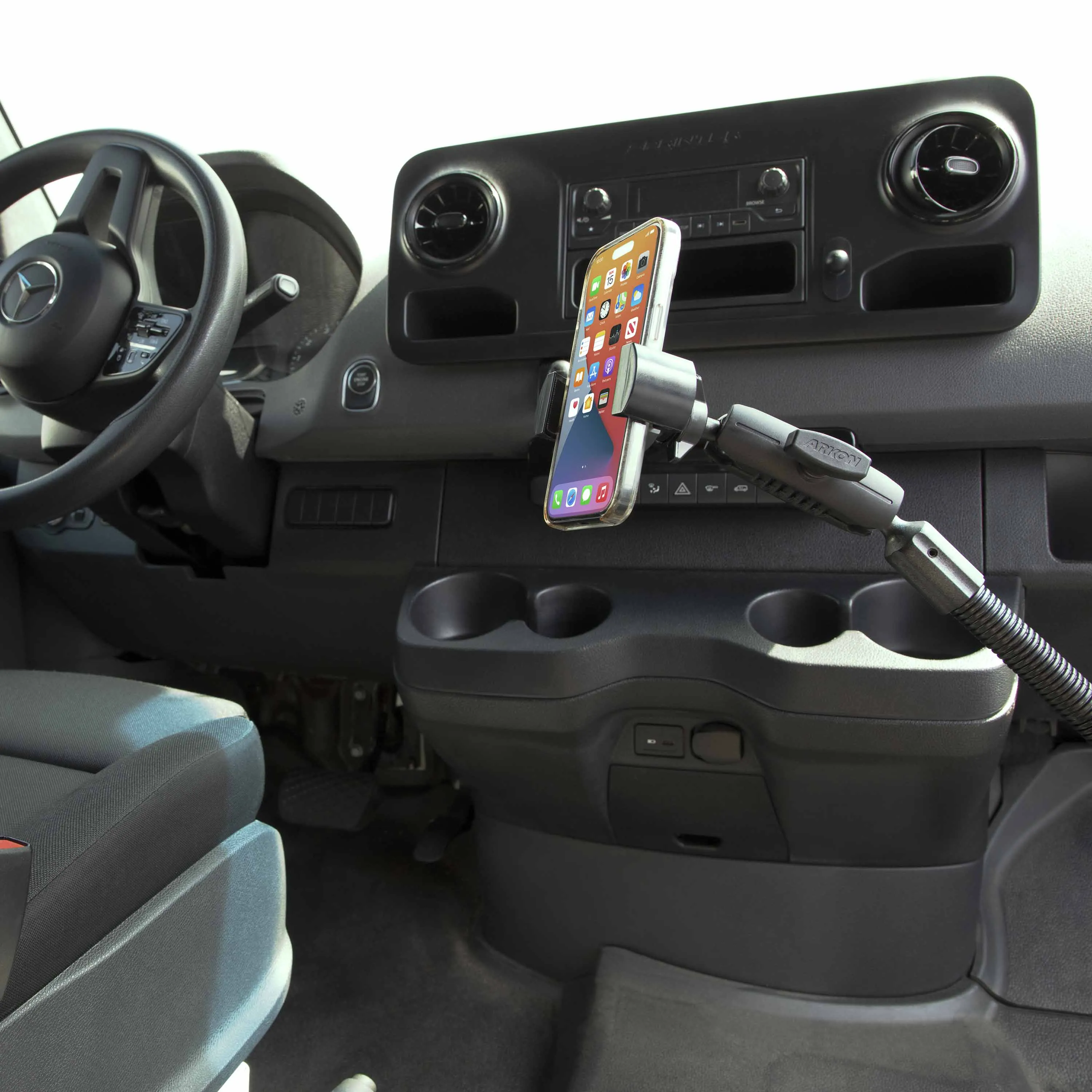 RoadVise® Heavy-Duty Seat Rail or Floor Phone Mount