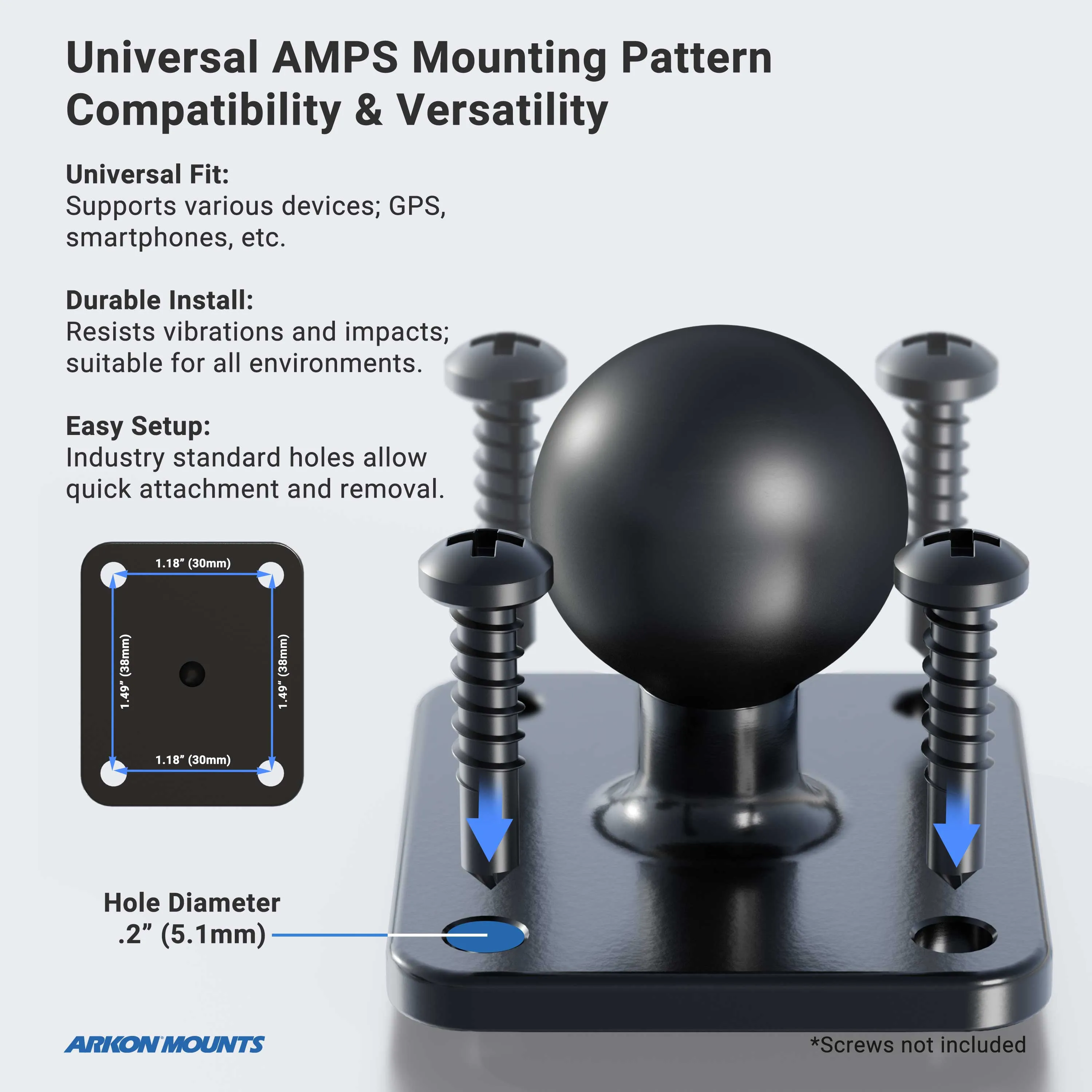 Slim-Grip® Tablet Holder with Seat Rail Mount and 18" Bendable Arm