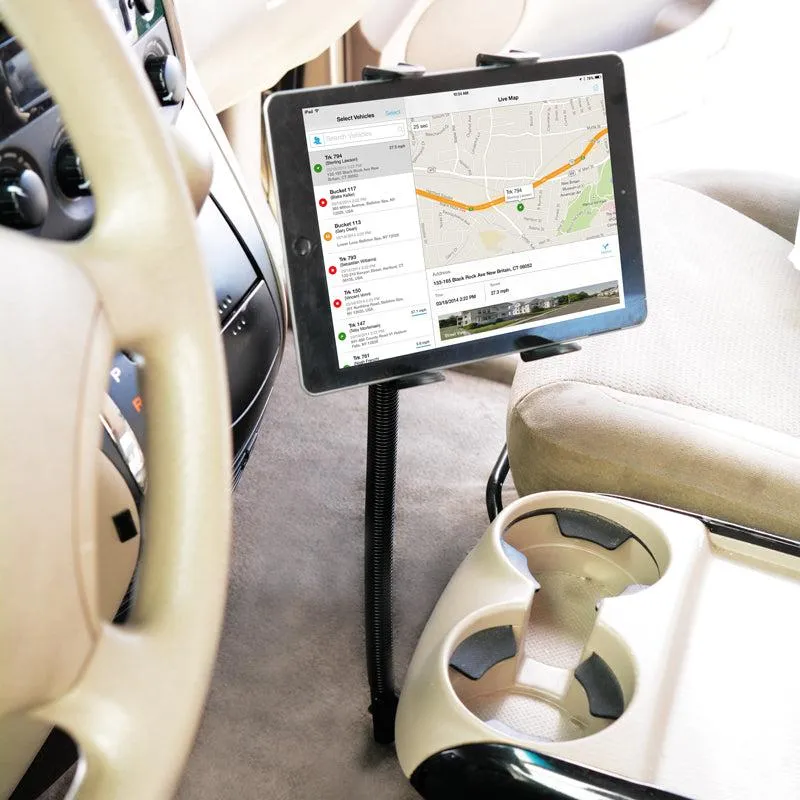 Slim-Grip® Tablet Holder with Seat Rail Mount and 18" Bendable Arm